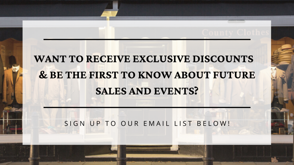 Sign up to our email list.