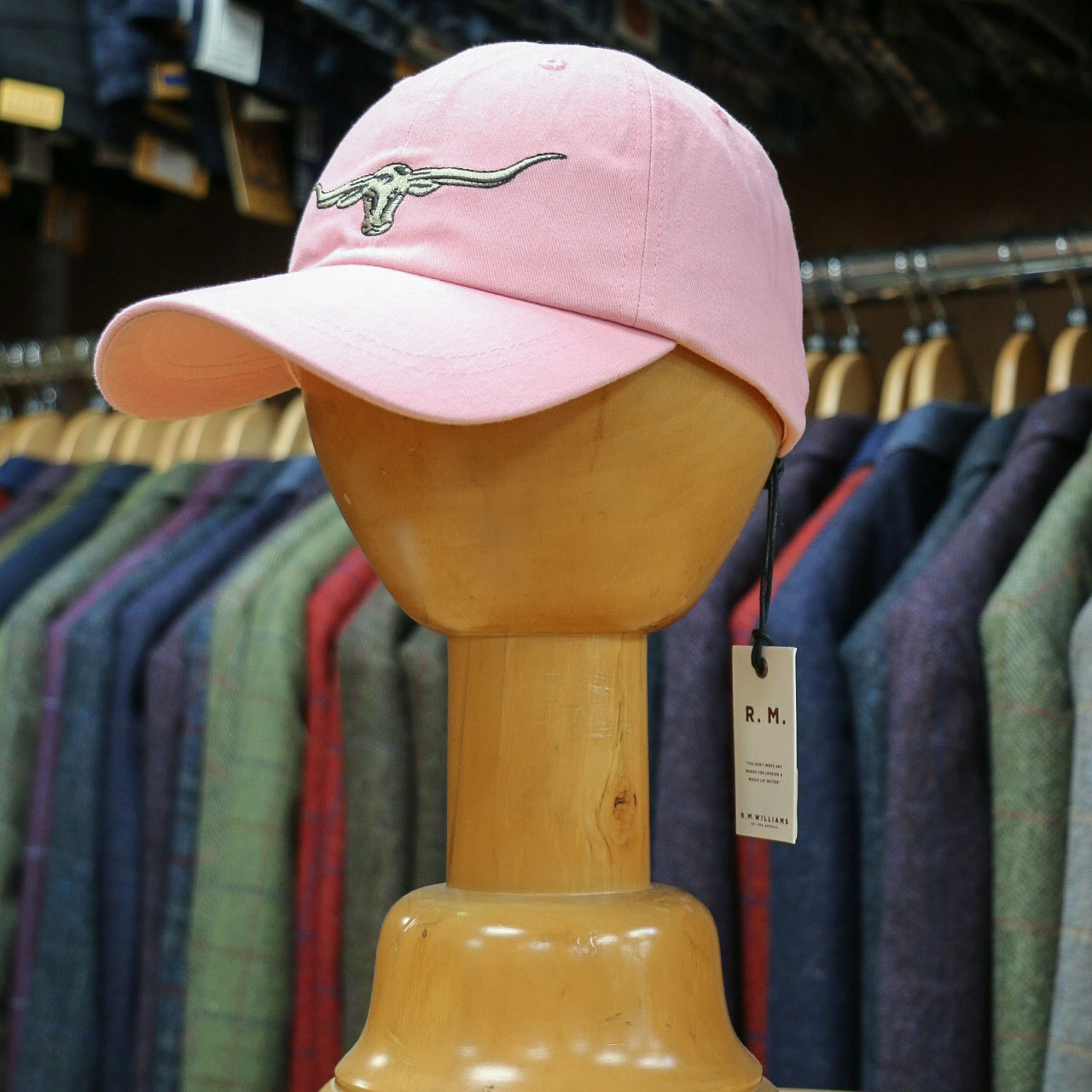 R.M. Williams - Steers Head Logo Cap, Pink - County Clothes