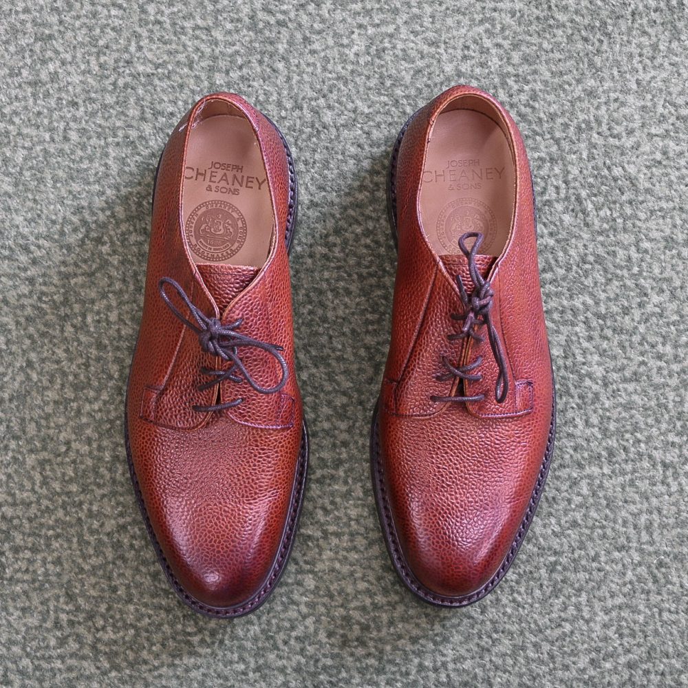 Joseph Cheaney & Sons Deal II R Derby in Mahogany Grain Leather - Image 2