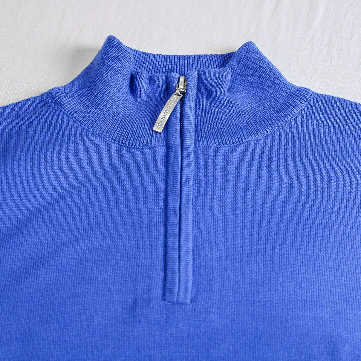 Glenmuir 100% Premium Cotton Half-Zip Jumper - Ascot Blue - County Clothes