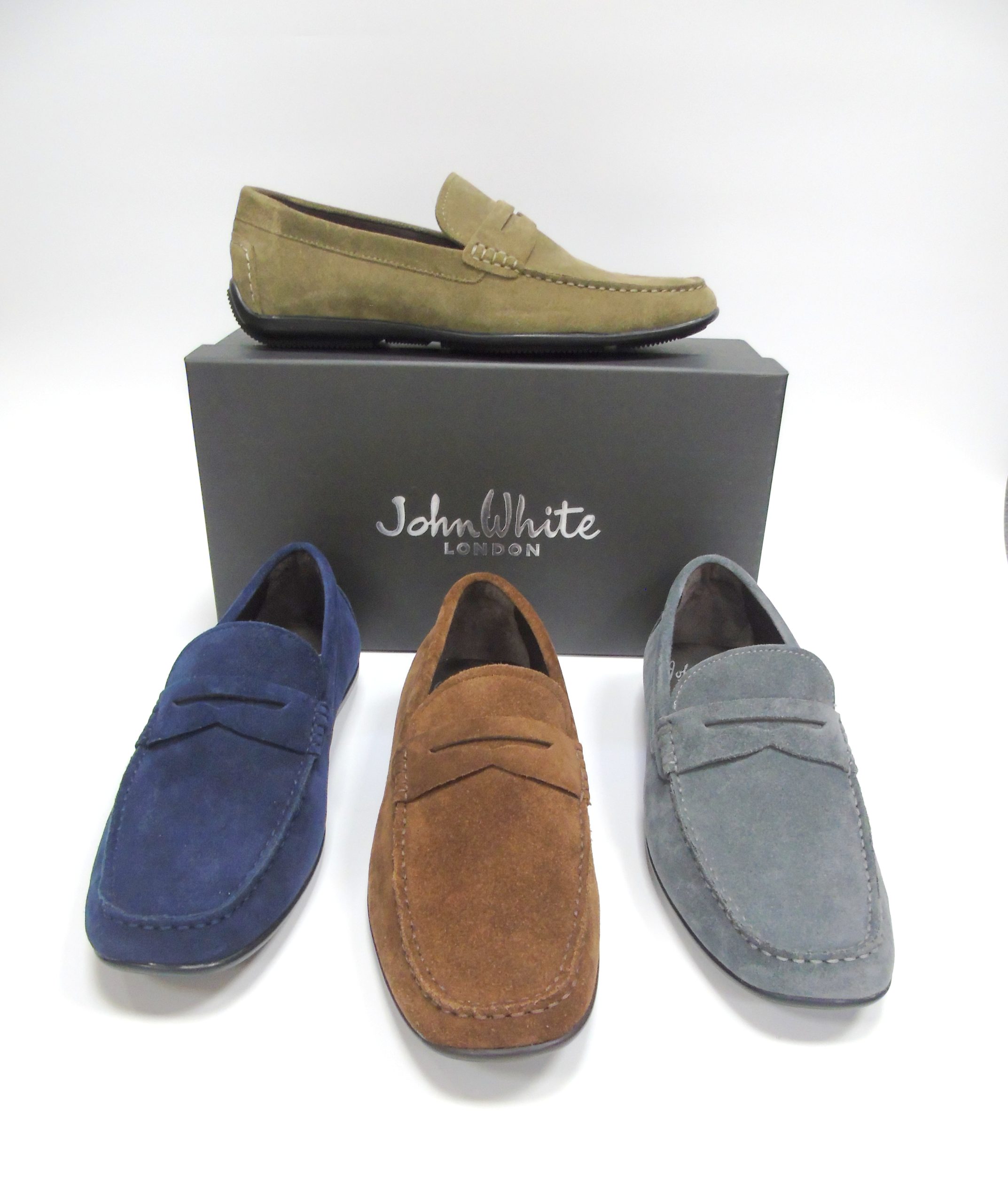 John White Suede Moccasin - County Clothes